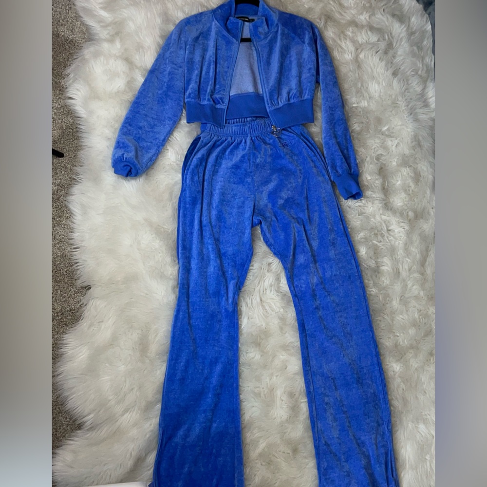 Royal blue jogging suit